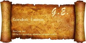 Gondos Emese névjegykártya
