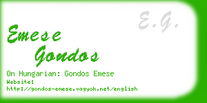 emese gondos business card